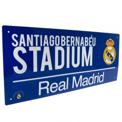 Plechová cedulka Real Madrid FC ulice modrá (typ 18)