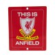 Plechová cedulka Liverpool FC do okna (typ SQ)