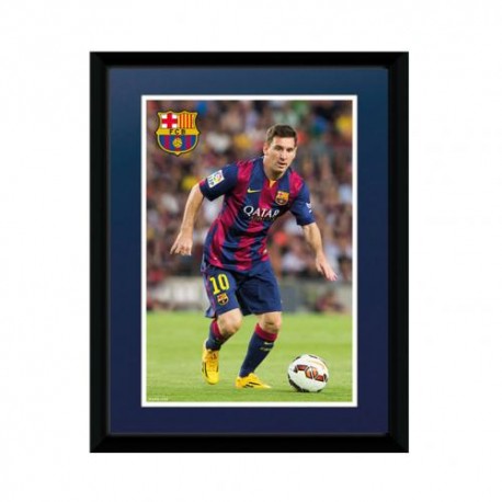 Zarámovaná fotografie Barcelona FC Messi 24x19cm