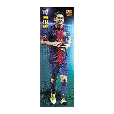 Plakát Barcelona FC Messi na dveře